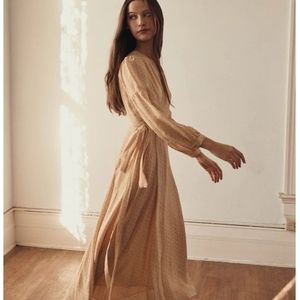 Christy Dawn Bergen Dress Petites Oxblood Calico